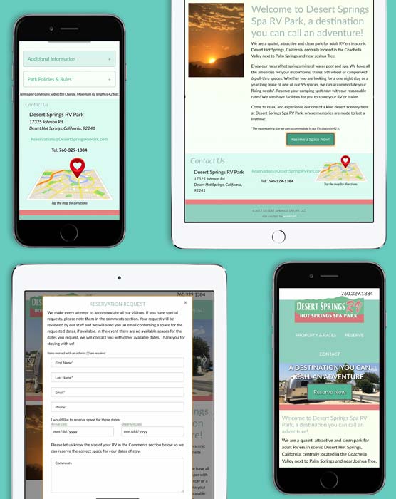 ipad and iphone showing screenshots of website